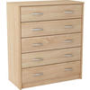 KOMMODE 5S Sonoma Eiche 74/35/85 cm mit 5 Schubladen - Sonoma Eiche, Holzwerkstoff (74/85/35cm) - Matkam Möbel