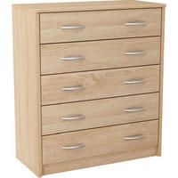 KOMMODE 5S Sonoma Eiche 74/35/85 cm mit 5 Schubladen - Sonoma Eiche, Holzwerkstoff (74/85/35cm) - Matkam Möbel