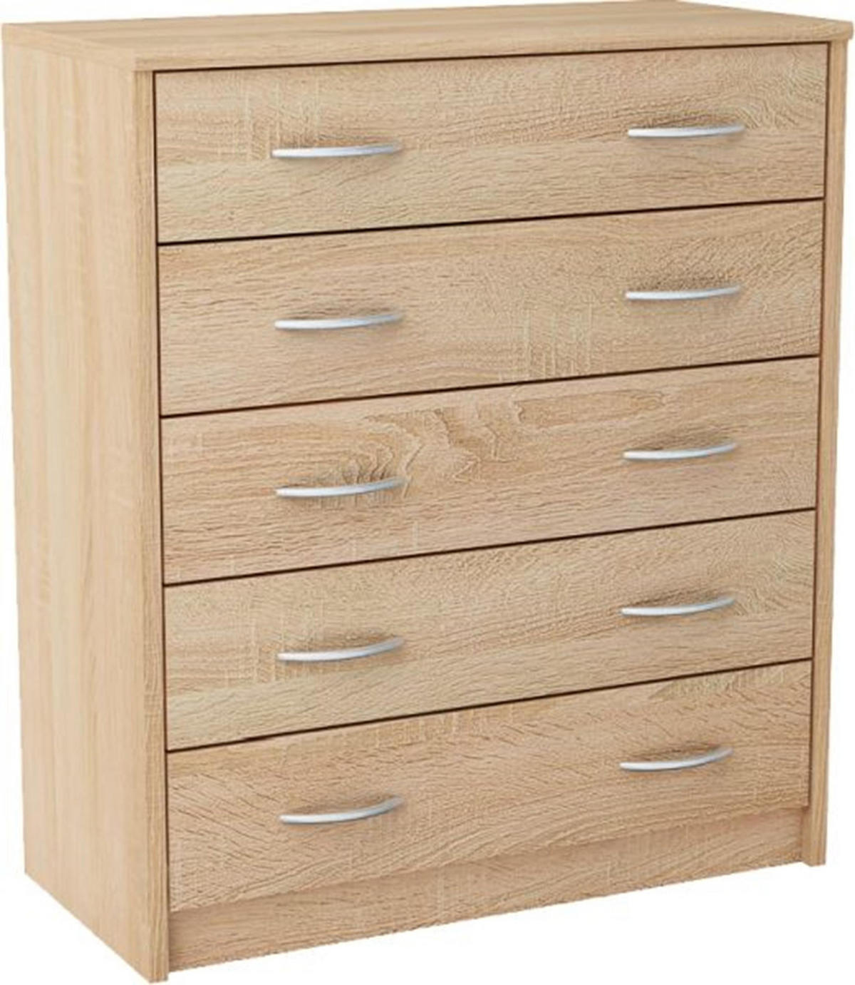 KOMMODE 5S Sonoma Eiche 74/35/85 cm mit 5 Schubladen - Sonoma Eiche, Holzwerkstoff (74/85/35cm) - Matkam Möbel