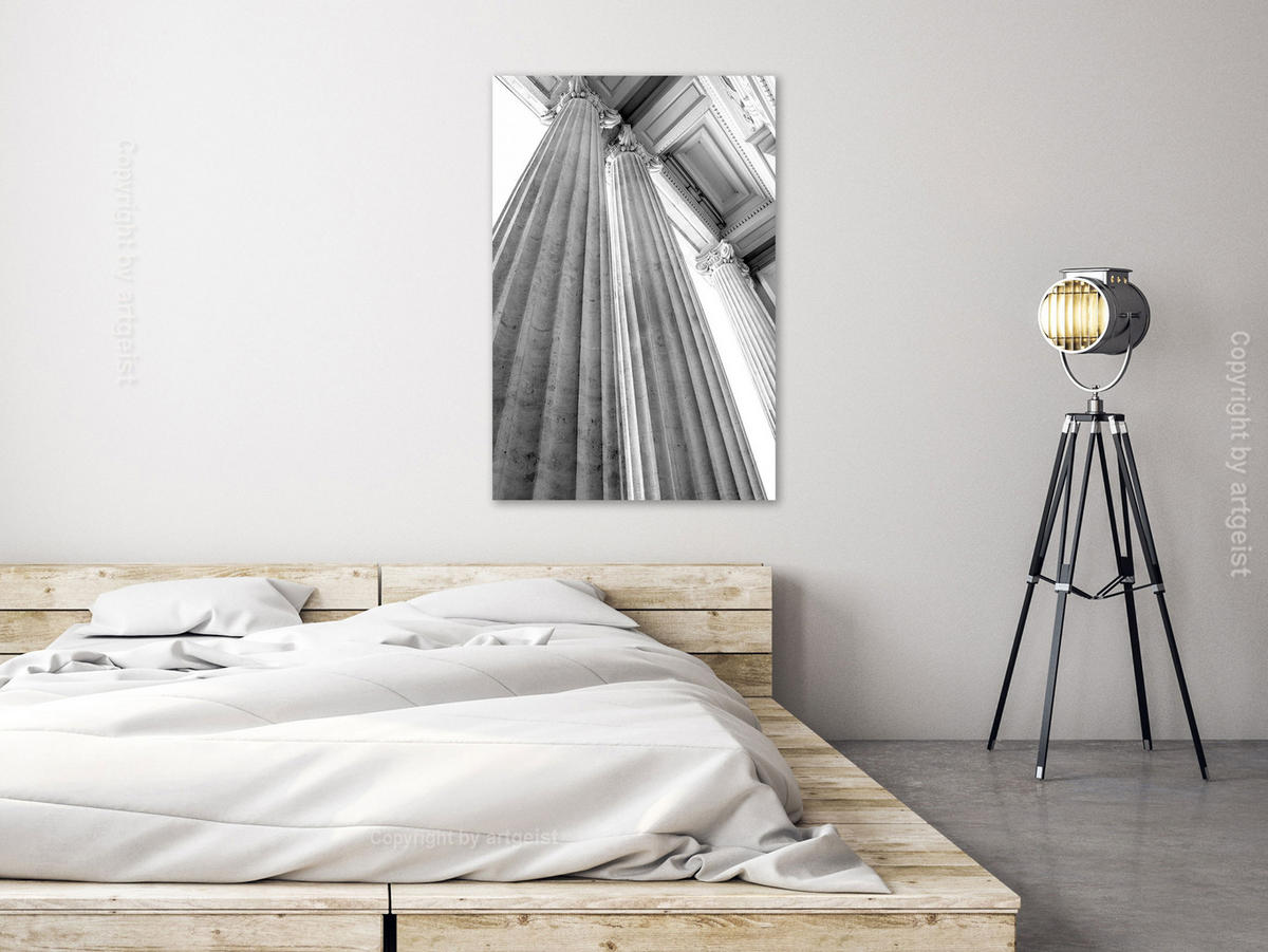 KUNSTDRUCK Schwarz-Weiß 80/120 cm - Schwarz, Textil (80/120cm) - KUNSTLOFT