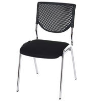 BESUCHERSTUHL Schwarz - Schwarz, Textil (49/83/58cm) - MCW