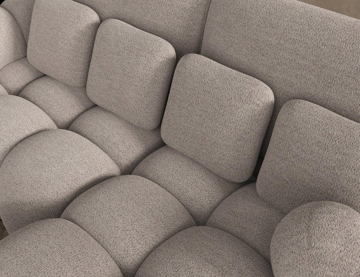 ECKSOFA COVELION L-Form – Schlaffunktion, Bettkasten, Wellenfederung, HR-Kaltschaum, inkl. Kissen, moderner Wohnkomfort - Creme, Kunststoff (167/260cm) - Wohnideebilder