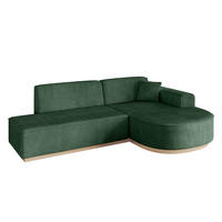 ECKSOFA Ottomane Rechts ARRIO-L1 - 243x171x83 cm Grün - Grün, Holzwerkstoff/Textil (243/171cm) - ALTDECOR