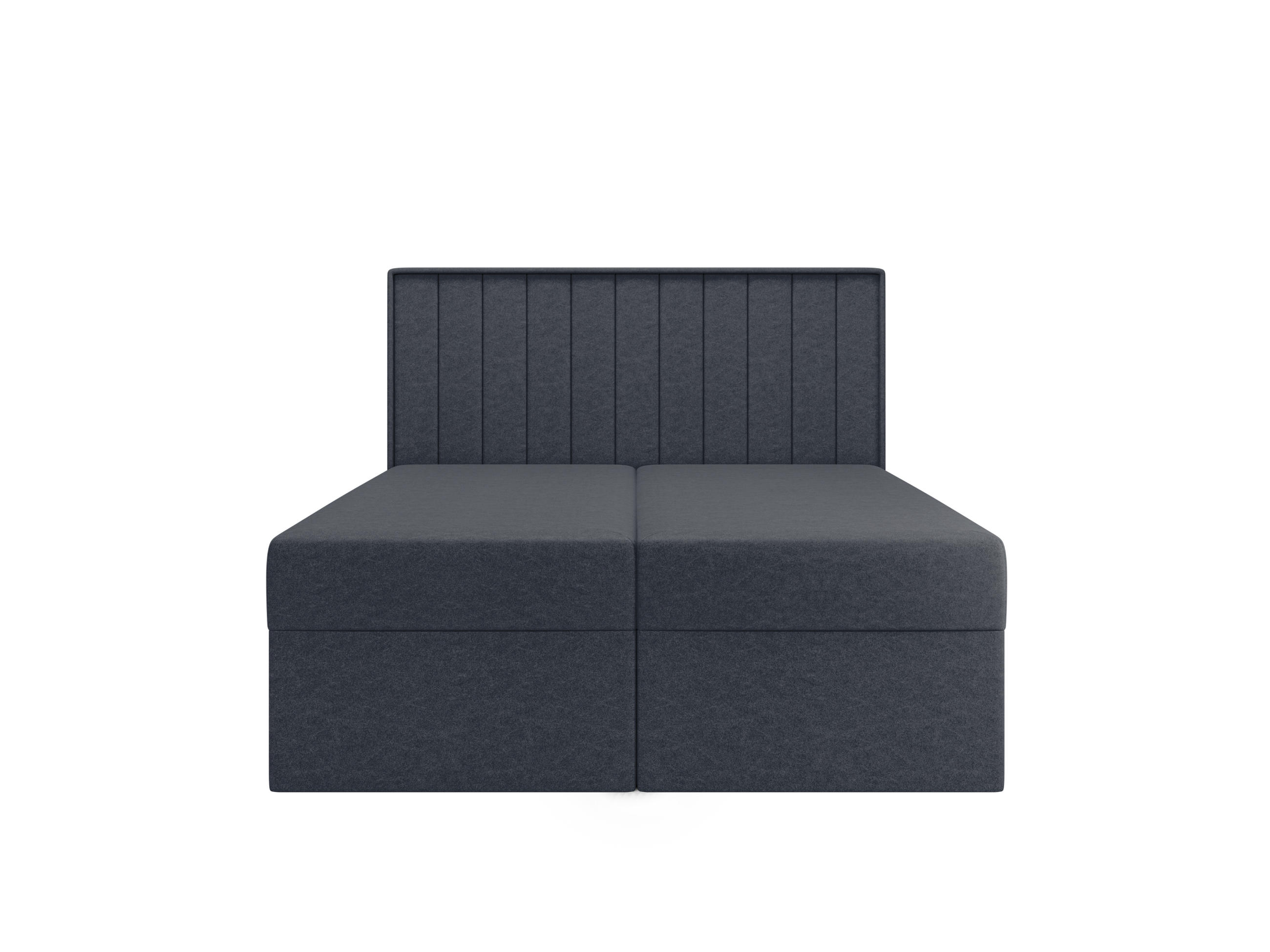 BOXBETT - Taschenmatratze + Topper 160x200 dunkelblau Velvet - Dunkelblau, Holz/Holzwerkstoff (160/200cm) - SIMKAM Furniture