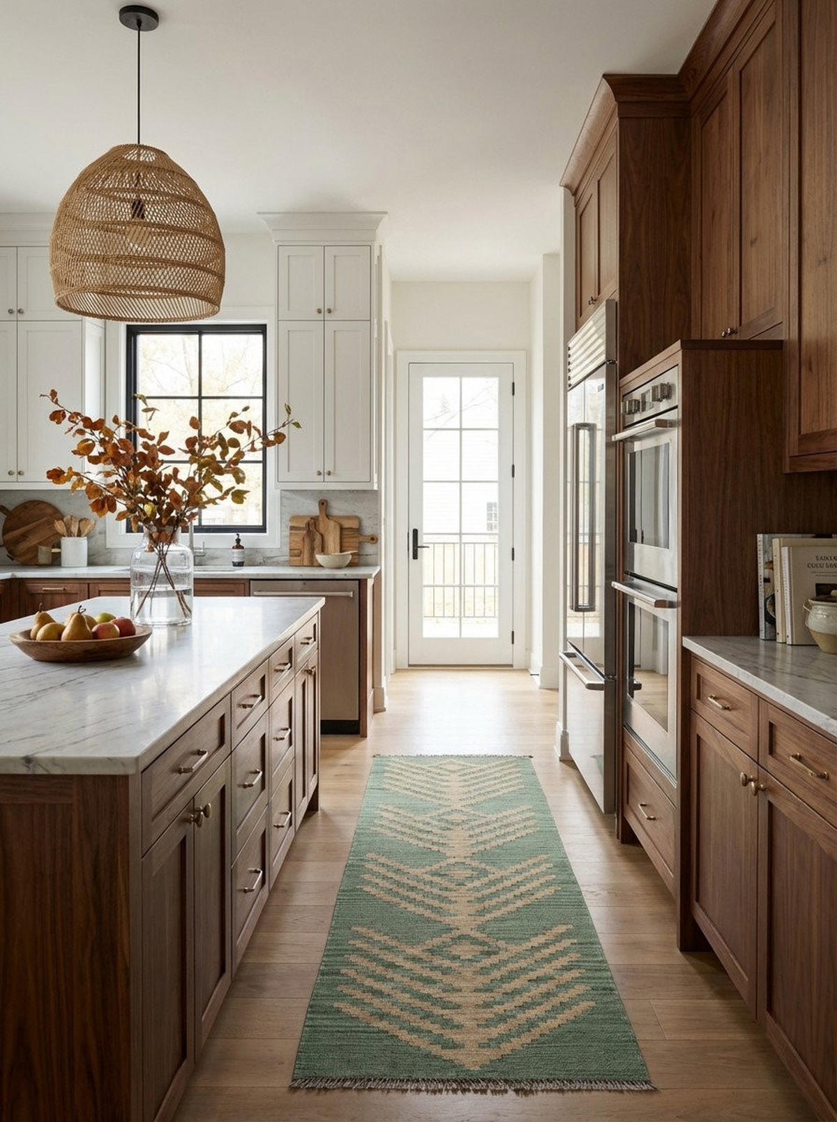 HANDWEBTEPPICH Kelim Gashgai Grün 190/57 cm Schurwolle - Grün, Textil (57/190cm) - Looma