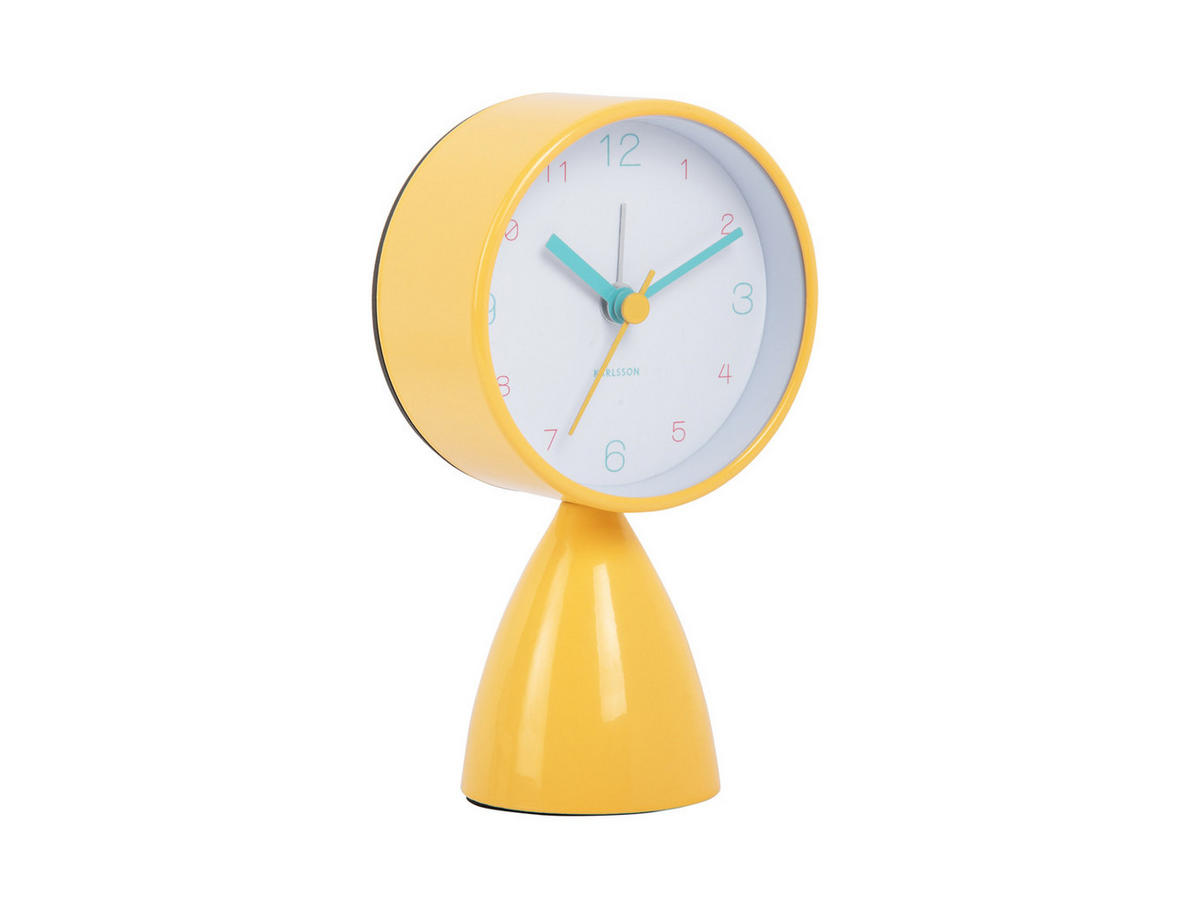 WECKER Funky Vibes 4/7/13 cm - Gelb, Metall (7/13/4cm) - Karlsson