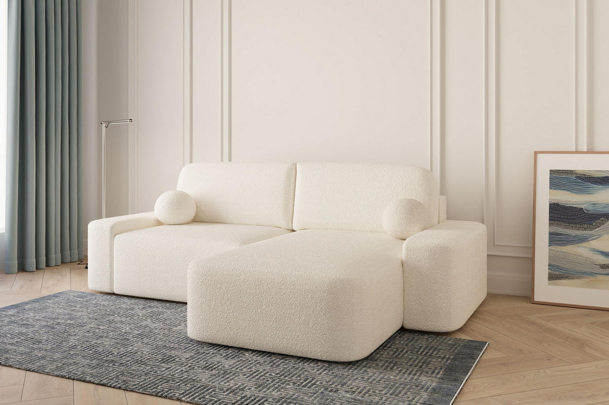 ECKSOFA - Universale Ecksofa Lisbon - Weiß (Anthology 1) - Weiß, Holzwerkstoff (270/180cm) - Möblo