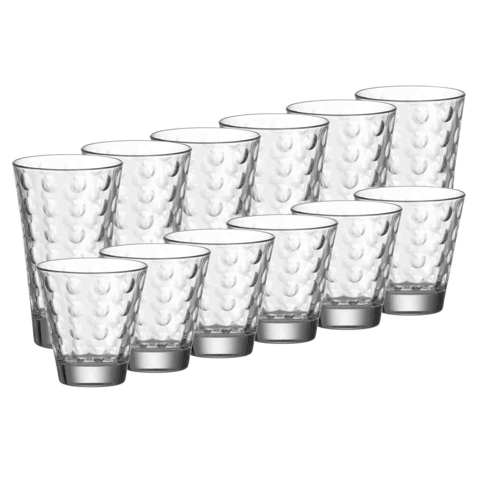 TRINKGLÄSER Optic transparent 12er Set - Transparent, Glas (0.001L) - Leonardo Living
