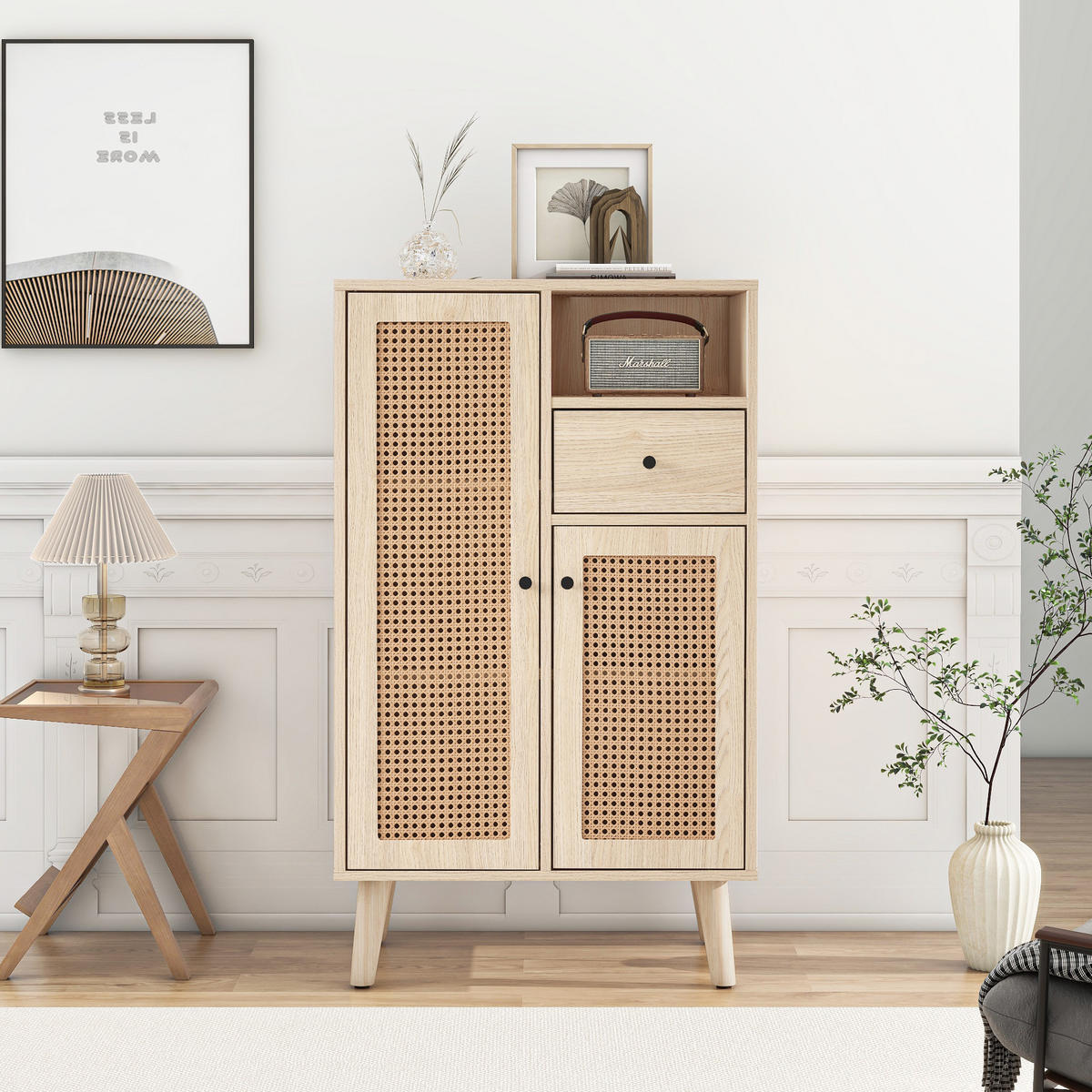SIDEBOARD Eiche 60/40/101 cm 2 Türen 1 Schublade - Eichefarben, Holzwerkstoff (60/101/40cm) - PANGIVO