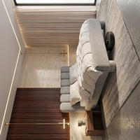POLSTERBETT MONA 1 Bettkasten Lattenrost SPACE PLUS ROBO-FRIENDLY 140x200-CORAL75 grau - Grau, Holz (140/200cm) - Furnistar