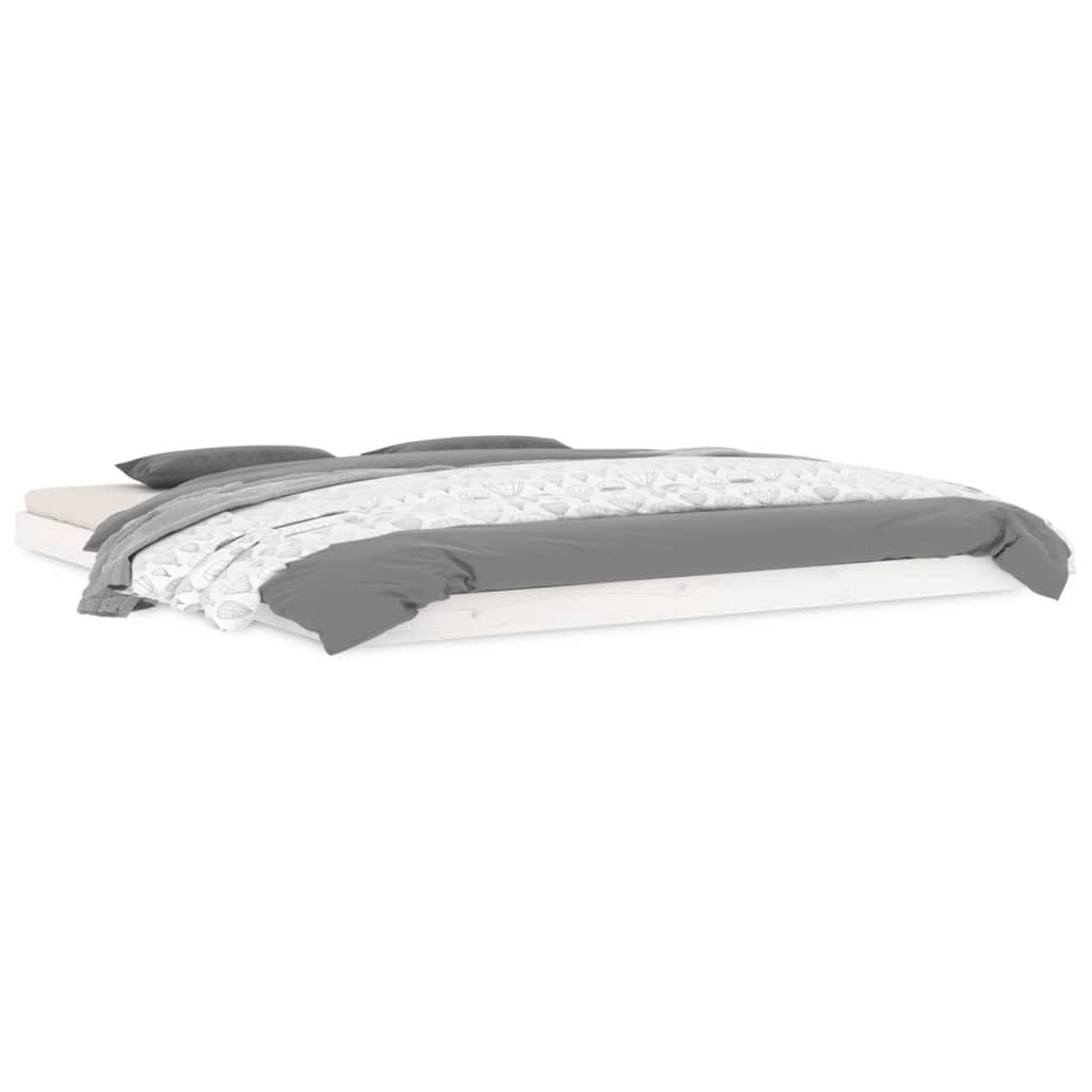 MASSIVHOLZBETT Weiß 180x200 cm Kiefer - Weiß, Holz (180/200cm) - furnicato