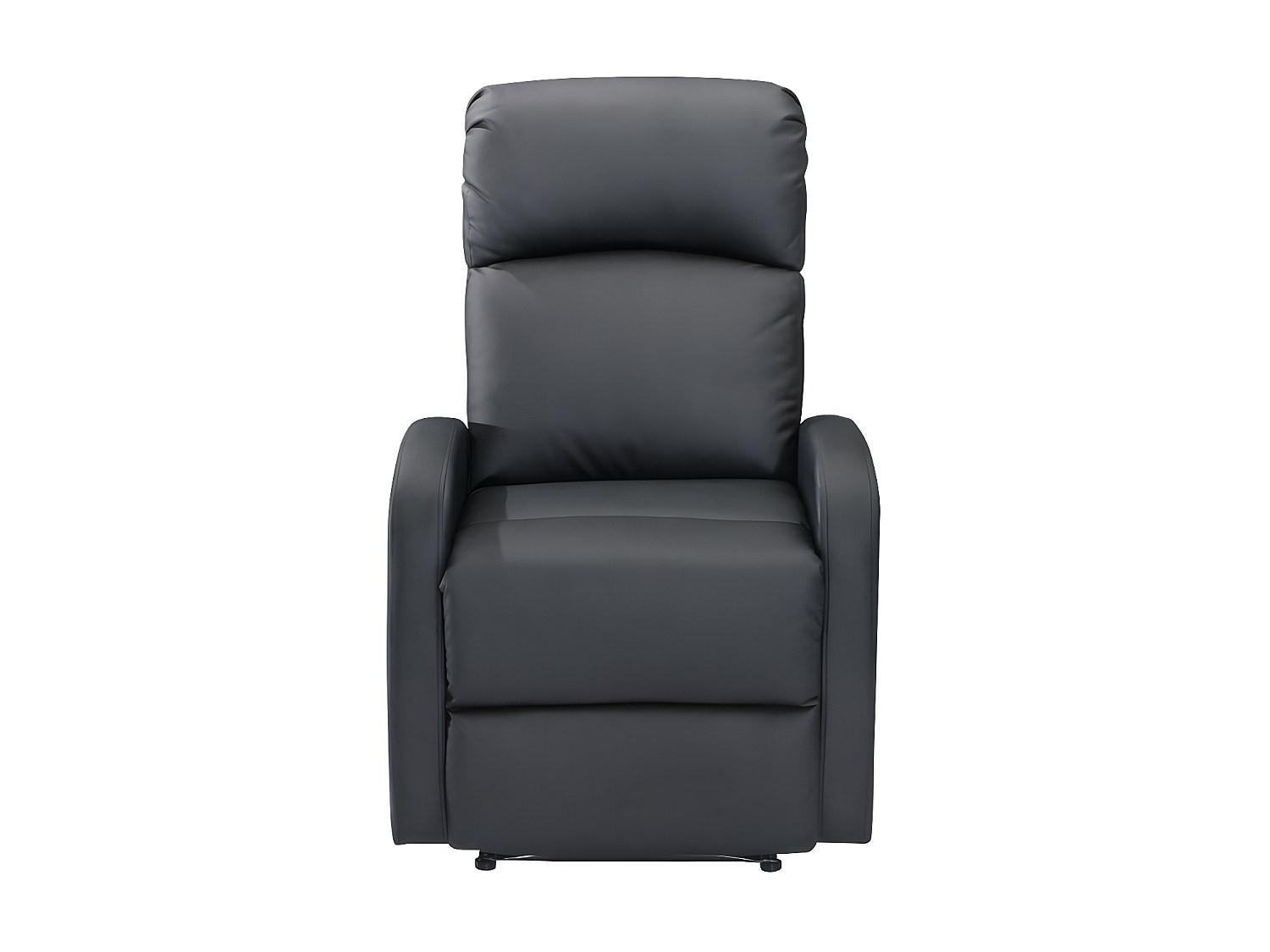 RELAXSESSEL - 1 Person - Kunstleder - Schwarz - - Schwarz, Leder (65/101/91cm) - Vente-Unique