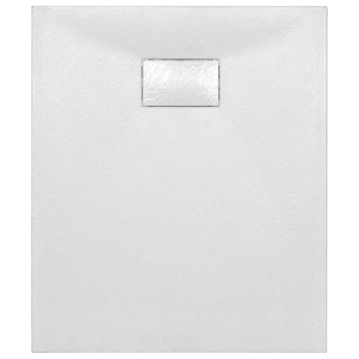 DUSCHWANNE Weiss 90/70 Cm - Weiß, Textil (70/2.6/90cm) - vidaXL