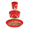 KINDERGESCHIRRSET Farm 3er Set - Rot, Kunststoff (1/1/1cm) - Koziol