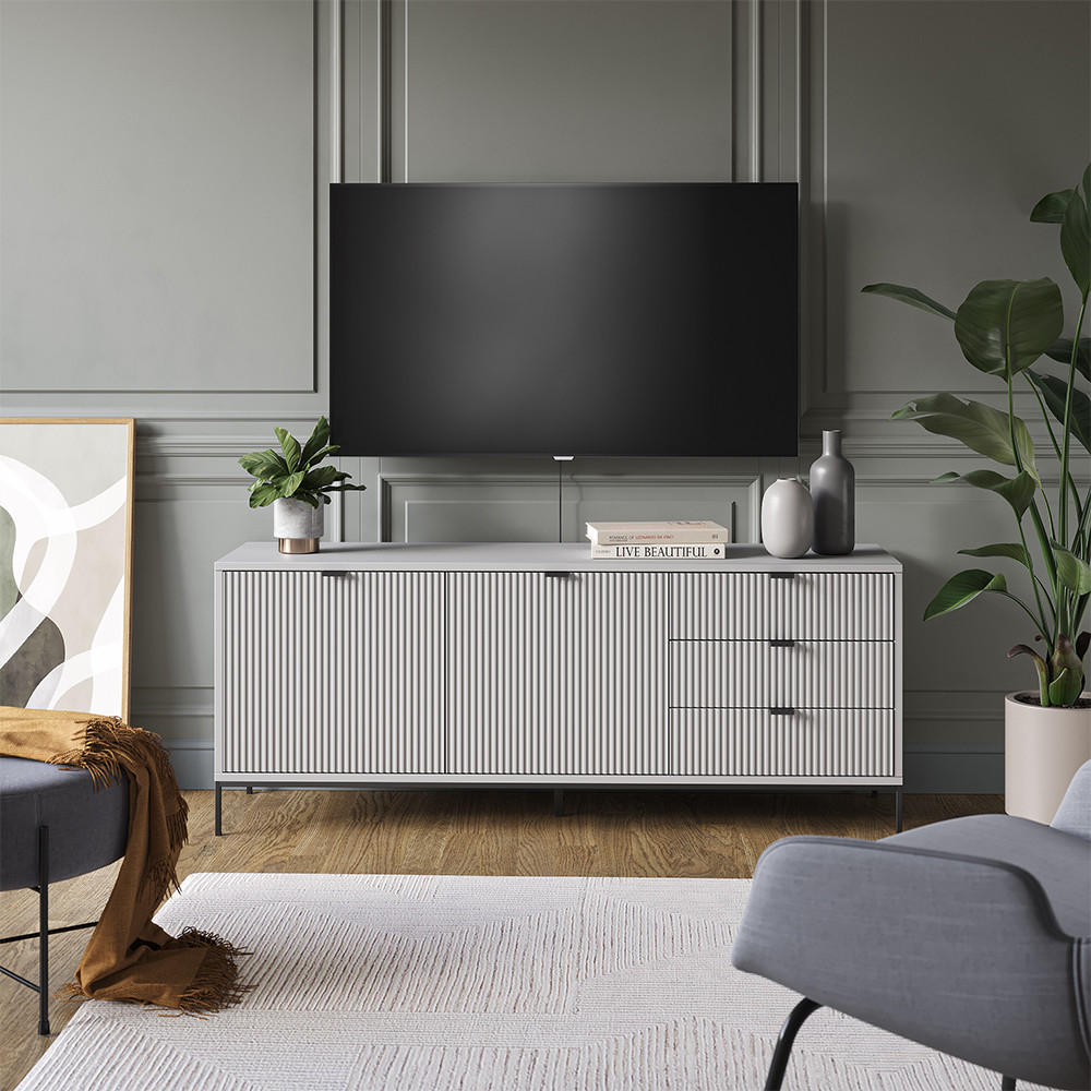 LOWBOARD Eliza Grau 150.1 x 60 cm - Grau, Holzwerkstoff (150/60/42cm) - Vicco