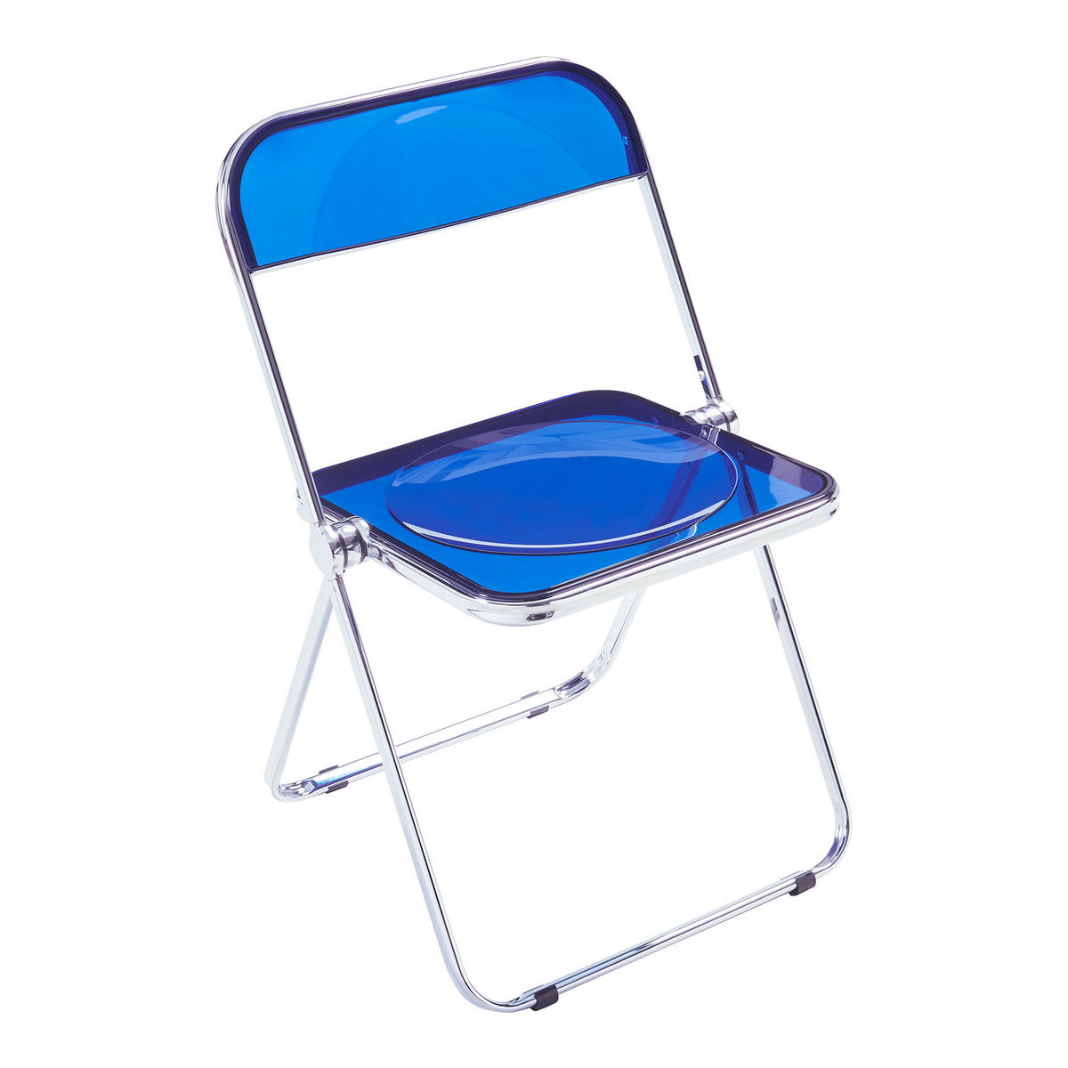 KLAPPSTUHL-SET Pornainen 2 TLG. - Dunkelblau, Kunststoff/Metall (46/74/47cm) - [en.casa]