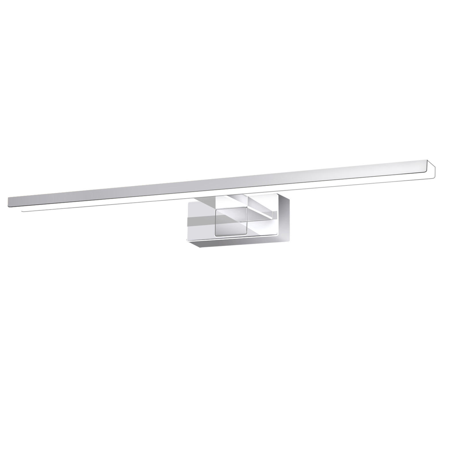 SPIEGELLEUCHTE Qylzork 12.8/12/60 cm - Chromfarben, Kunststoff (60/12.8/12cm) - ZMH