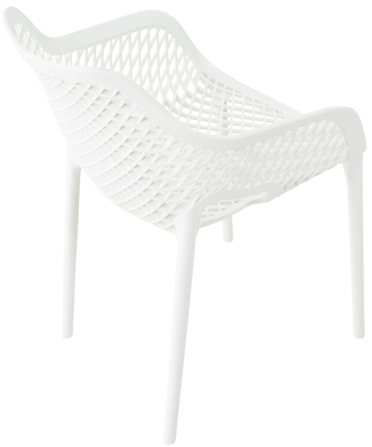 GARTENSTUHL Kunststoff Weiß - Weiß, Kunststoff (57/81/60cm) - CLP