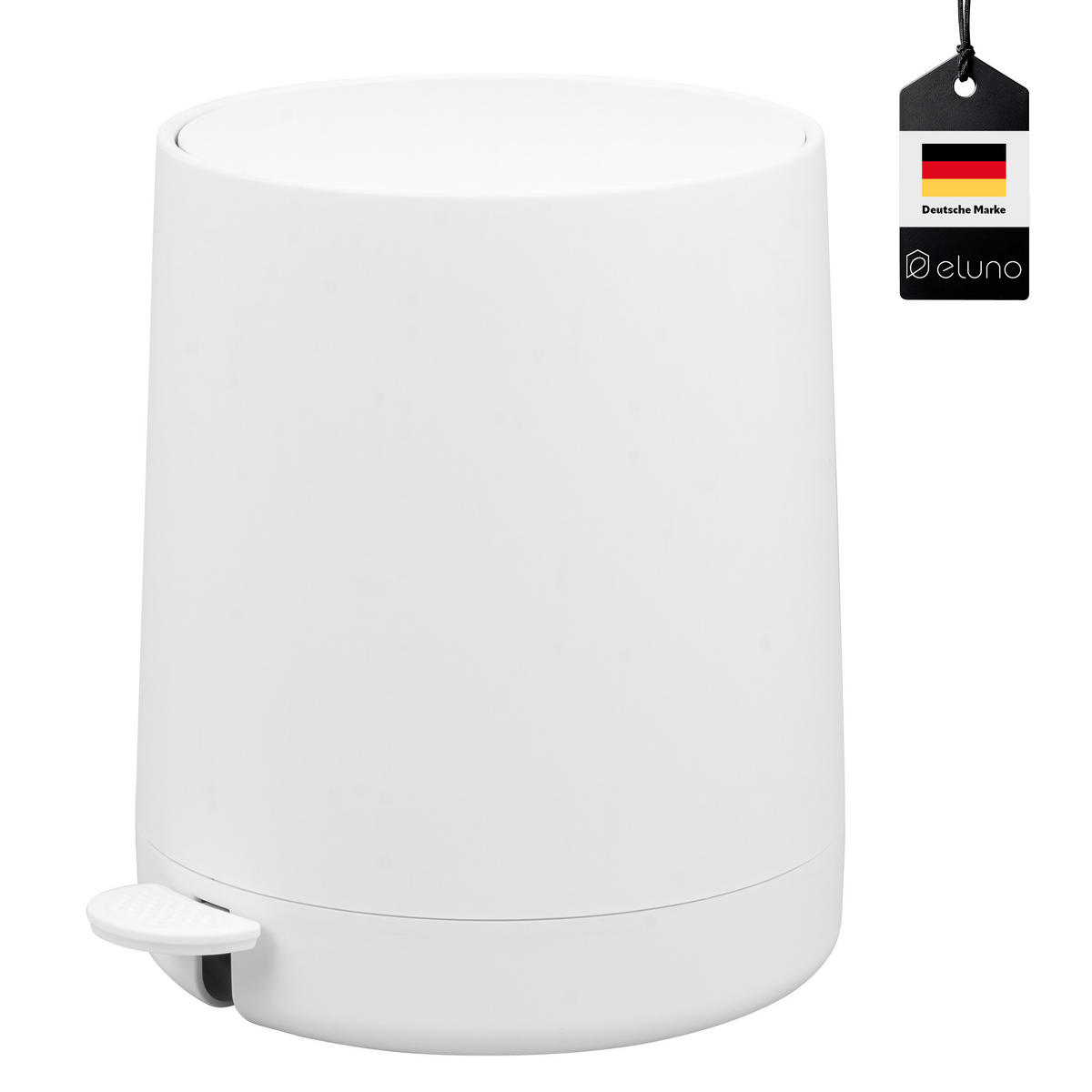 KOSMETIKEIMER TESERO, Kunststoff, weiß - Weiß, Kunststoff (22.5/25.5/25cm) - eluno