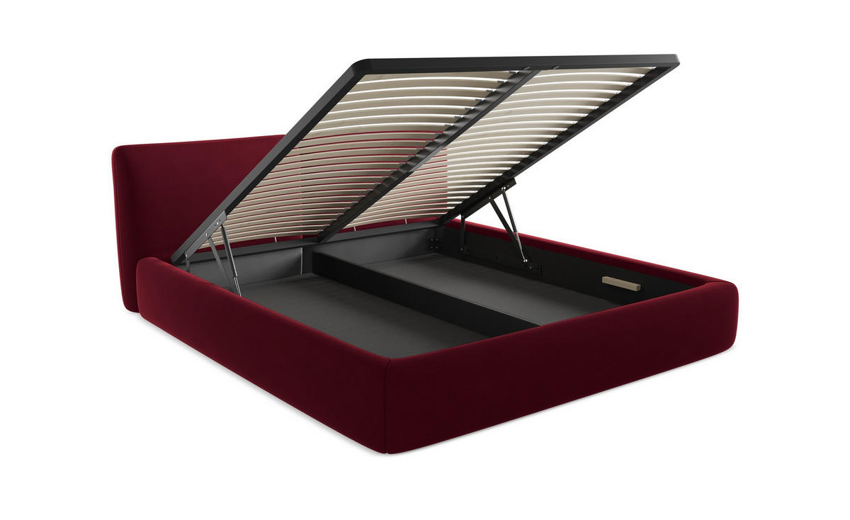 POLSTERBETT mit Bettkasten und Lattenrost 160x228 Beige - Beige/Schwarz, Kunststoff/Textil (140/200cm) - Makamii