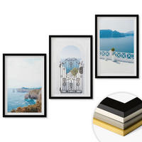 WANDBILDER 3er-Set - 40x60 cm Schwarzer Rahmen - Meeresarchitektur Griechenlands - Schwarz, Kunststoff (40/60cm) - ArtPrintCave