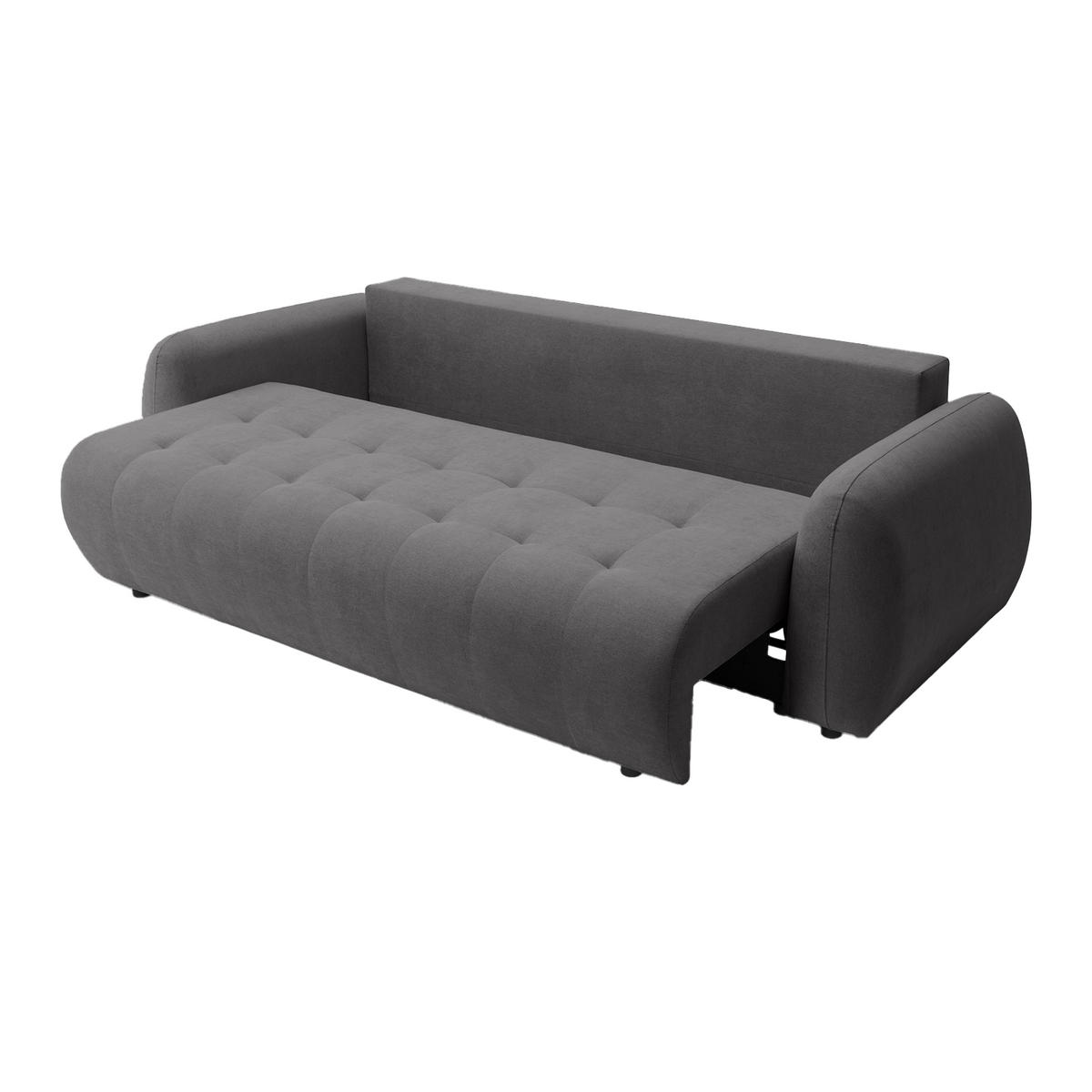 SOFA ARNIS mit Schlaffunktion, Anthrazit - Anthrazit, Textil (252/70/105cm) - Fedve