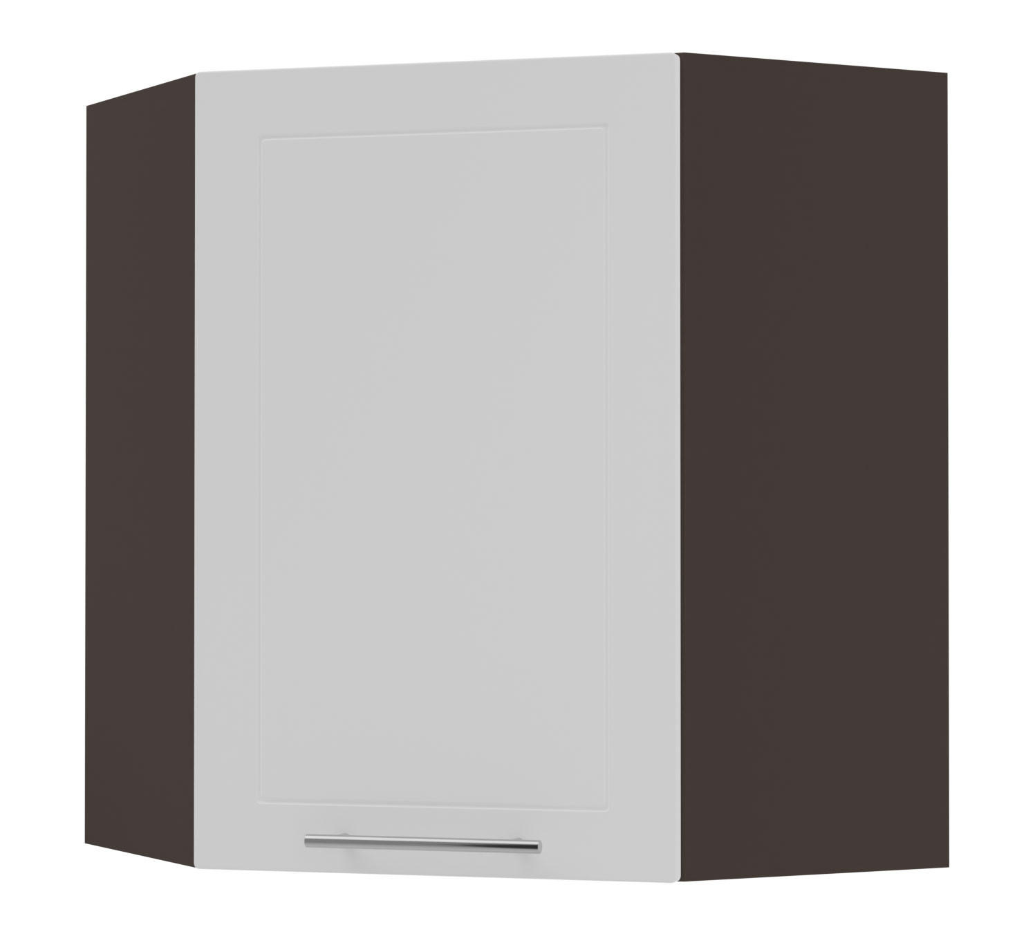 Feldmann-Wohnen Küchenhängeschrank Weiß, Dunkelgrau 60x72x60 cm