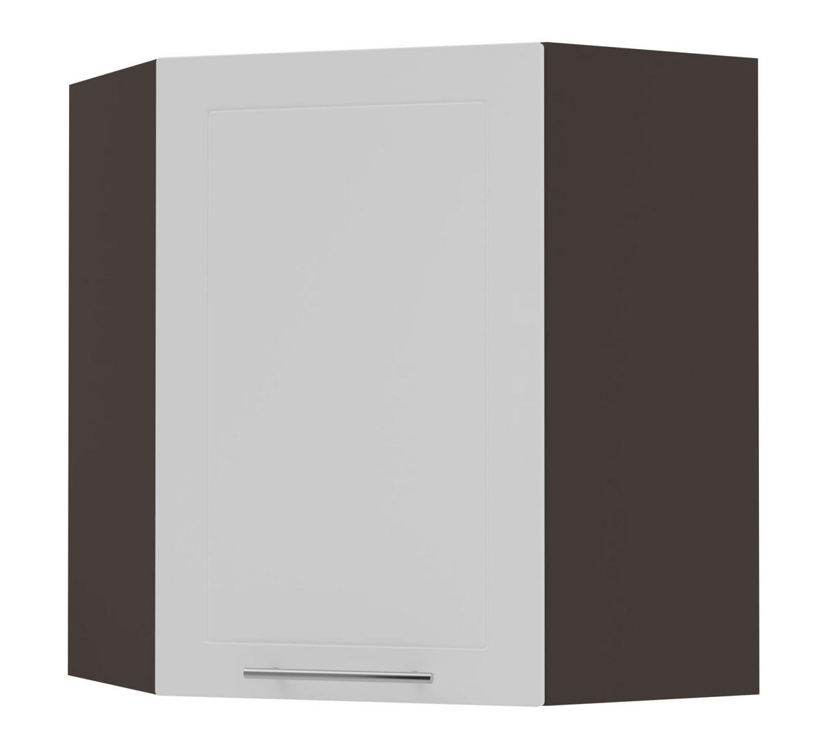 KÜCHENHÄNGESCHRANK Kvantum W10/60 Weiß Matt / Lava Matt 60 / 60 / 72cm - Dunkelgrau/Weiß, Holz/Holzwerkstoff (60/72/60cm) - Feldmann-Wohnen