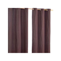 ÖSENVORHANG blickdicht 2er-Set, 117/137 cm - Braun, Textil (117/137cm) - Homescapes