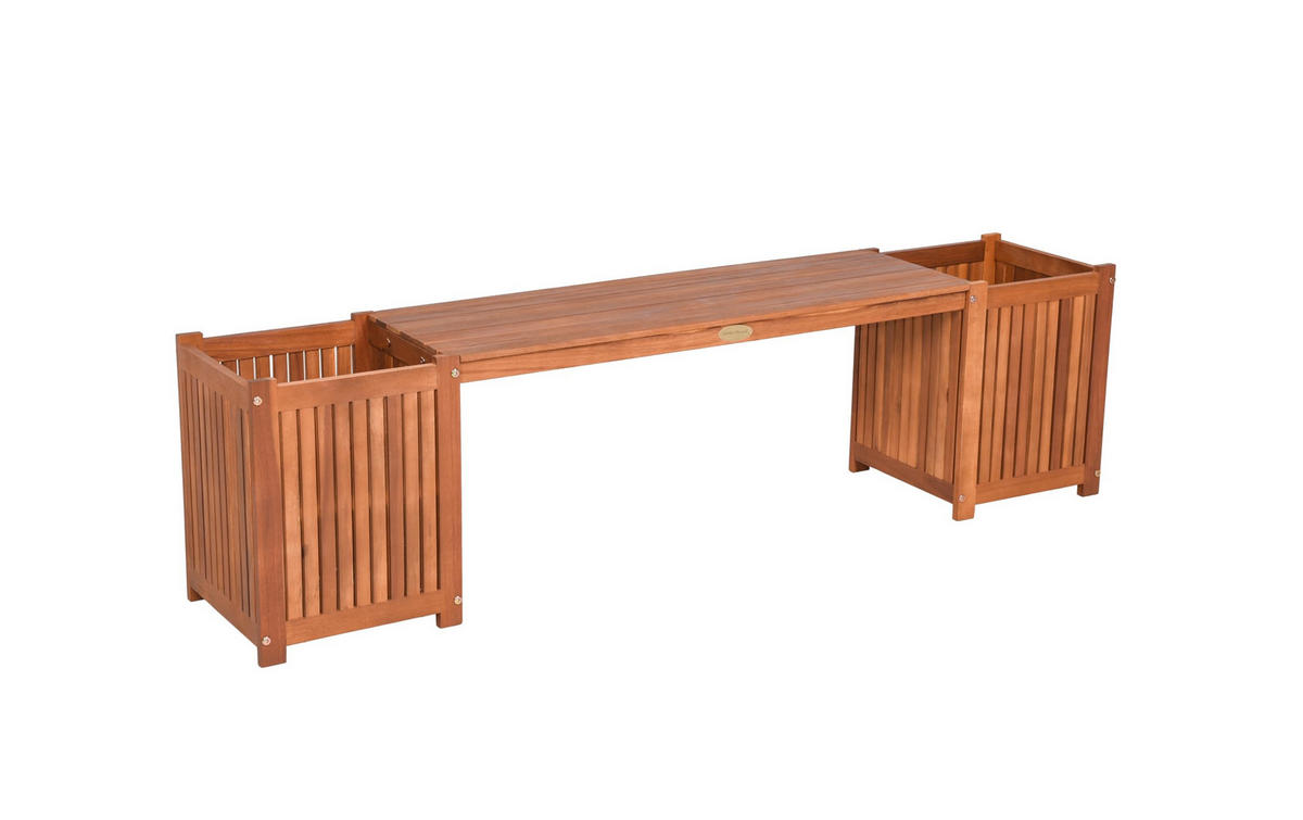 PFLANZBANK Oslo geölt Natur Akazie Blumenständer - Naturfarben, Holz (30/40/150cm) - DELUKE