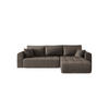 ECKSOFA mit schlaffunktion und bettkasten MILO, stoff MONOLITH, Schokolade, Rechts - Braun, Holz (280/190cm) - Kaiser Möbel