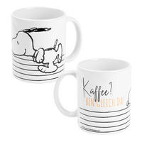 KAFFEEBECHER The Peanuts Snoopy Kaffee? Bin gleich da! Weiß 320 ml - Weiß, Keramik (0.32L) - United Labels