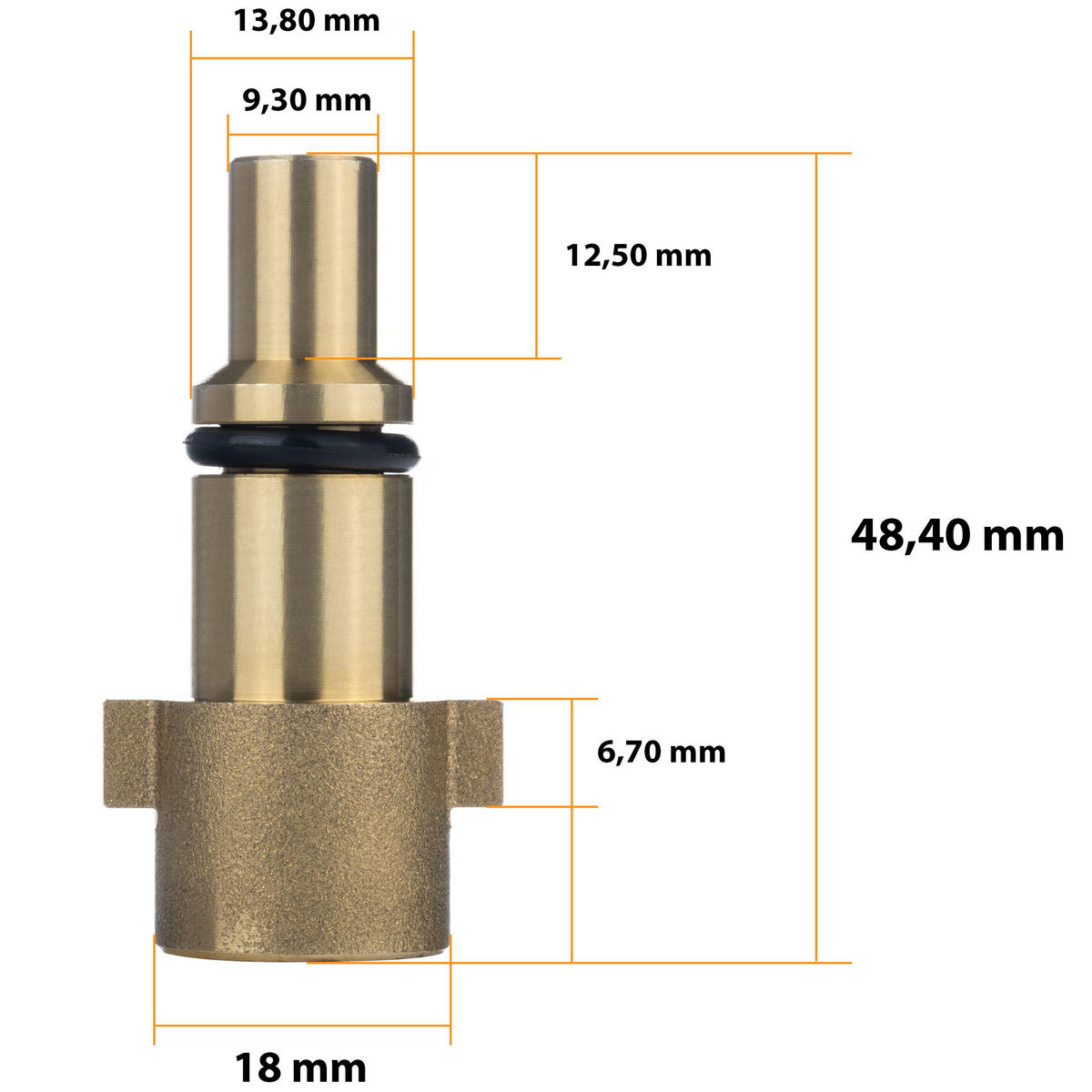 SCHLAUCH Universal Kanalschlauch, 15 m, Düse 1+3, 160 bar, 60 °C, Bajonettanschluss, 1/4 Zoll Gewinde - Multicolor, Kunststoff/Metall (28/7/28cm)