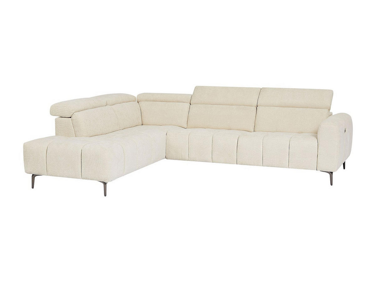 ECKSOFA links elektrisch relax - Textilstoff Beige - CALDORIA - Beige, Textil (292/229cm) - Vente-Unique