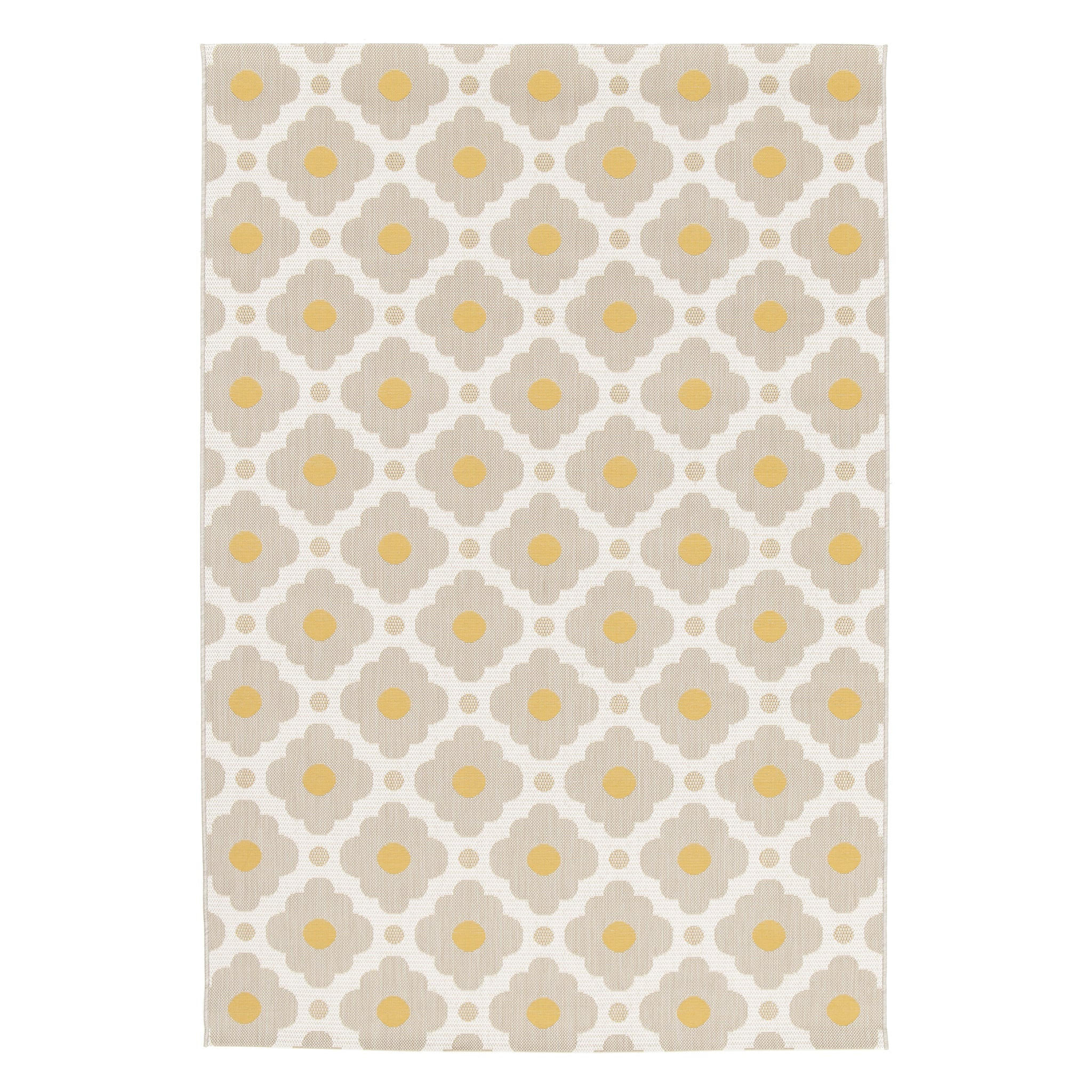 DESIGN Teppich für Innen und Außen gelb - Gelb, Textil (160/230cm) - AFK Living