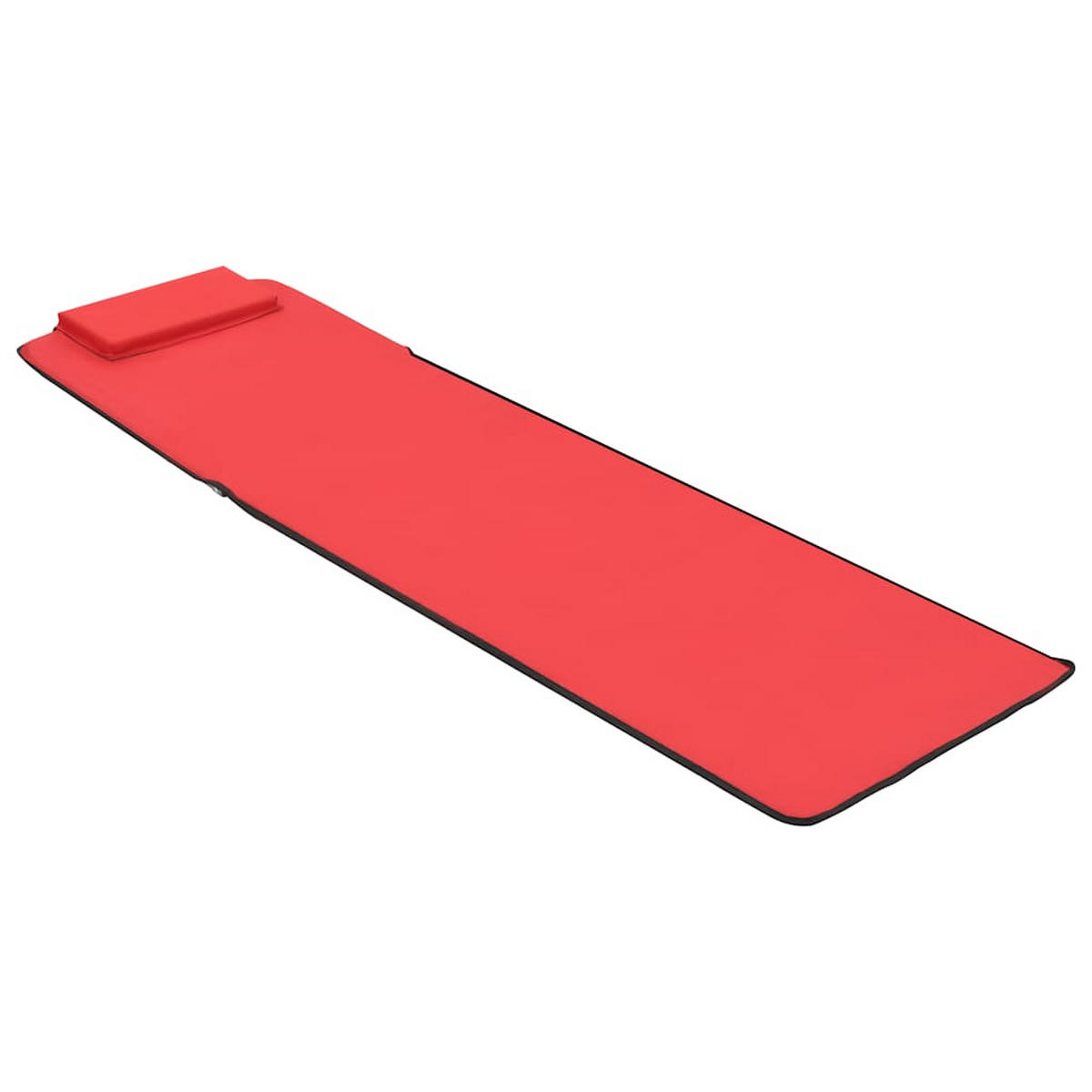 KLAPPBARE Strandmatte 2Er Set Stahl Und Stoff Rot - Rot, Metall (53/47/160cm) - vidaXL