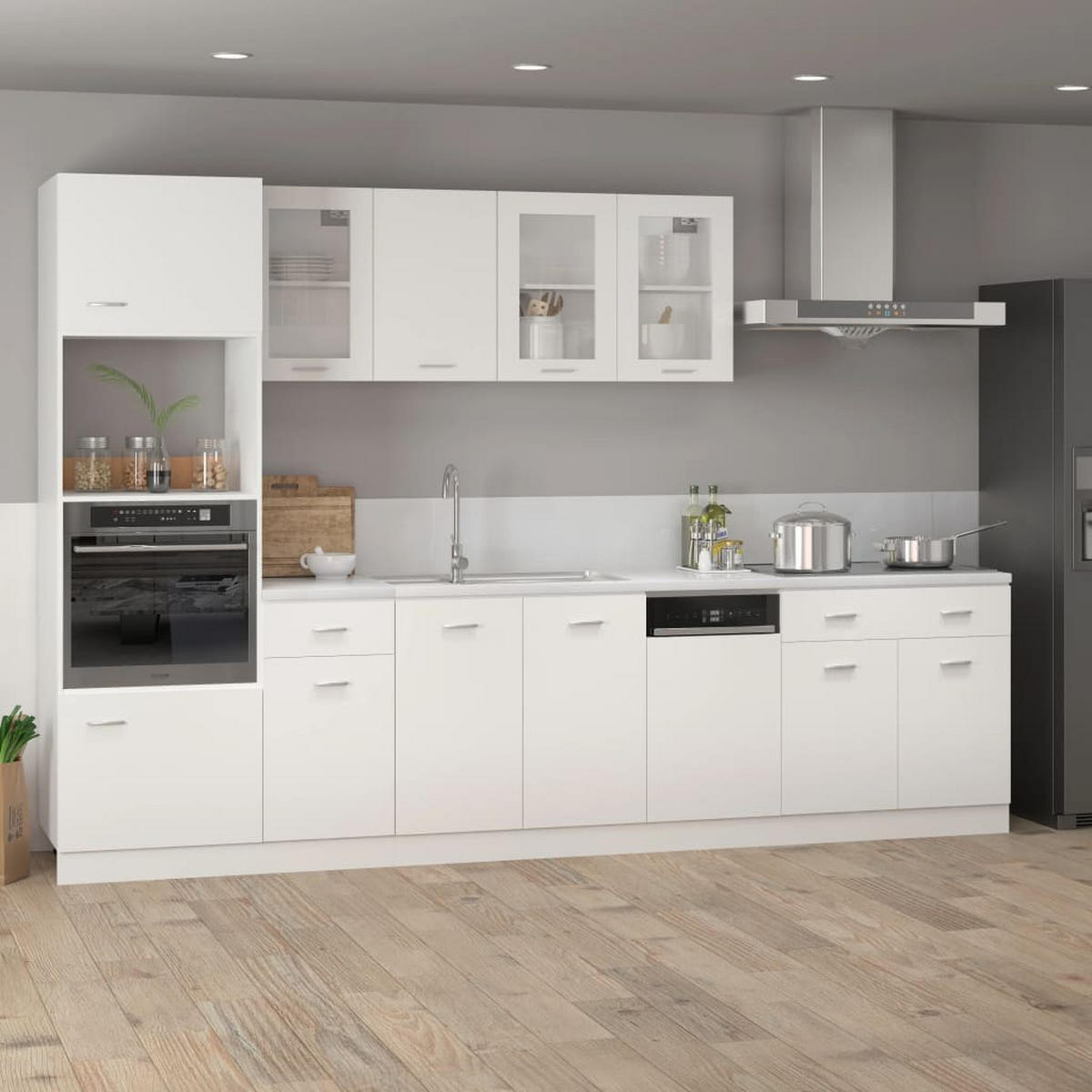 SCHUBUNTERSCHRANK Lyon Weiss 80/46/81,5 Cm Holzwerkstoff - Weiß, Holzwerkstoff (46/81.5/80cm) - vidaXL