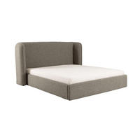 POLSTERBETT Stella mit Bettkasten, ohne Matratze, 180x200 cm, Grau - Schwarz/Grau, Textil (180/200cm) - AN-Moebel 4u