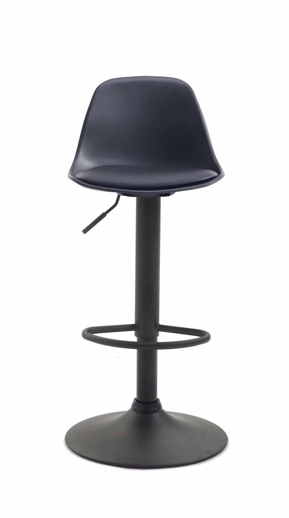 BARHOCKER Kunststoff schwarz - Schwarz, Kunststoff/Metall (39/82/43cm) - CLP