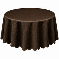 TISCHDECKE 160/400 cm oval Ornamente Dunkelbraun - Dunkelbraun, Textil (160/400cm) - TiborTex
