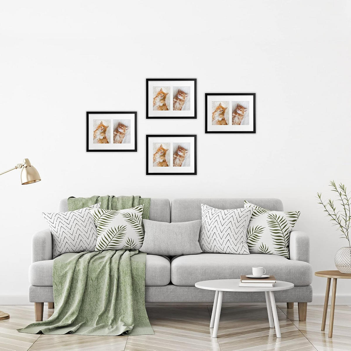 BILDERRAHMEN Galeria MDF Schwarz (4tlg) - Schwarz, Holzwerkstoff (14/35/42cm) - BoMoe