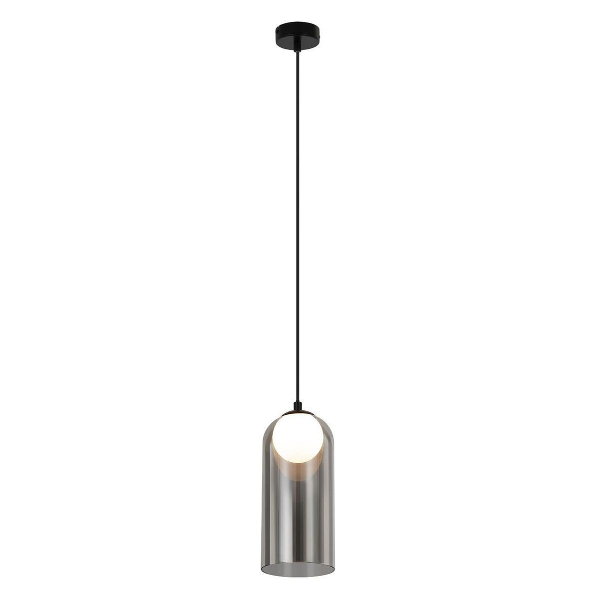HÄNGELEUCHTE Wrythu 12.0/151.5/12.0 cm - Schwarz, Glas (12/12/151.5cm) - ZMH