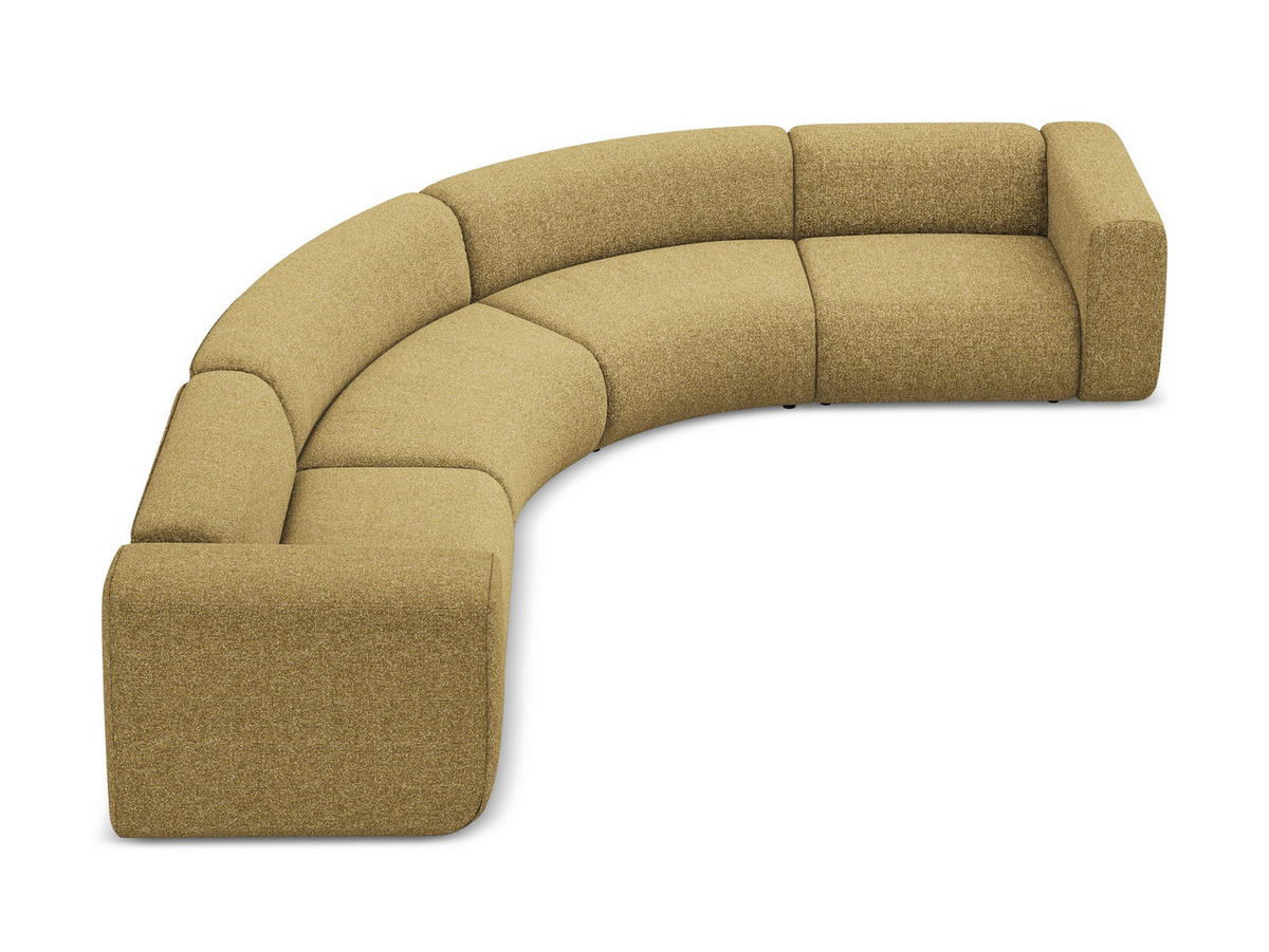 ECKSOFA Strukturstoff Stoff Gelb - Currygelb/Gelb, Kunststoff/Textil (318/318cm) - Makamii