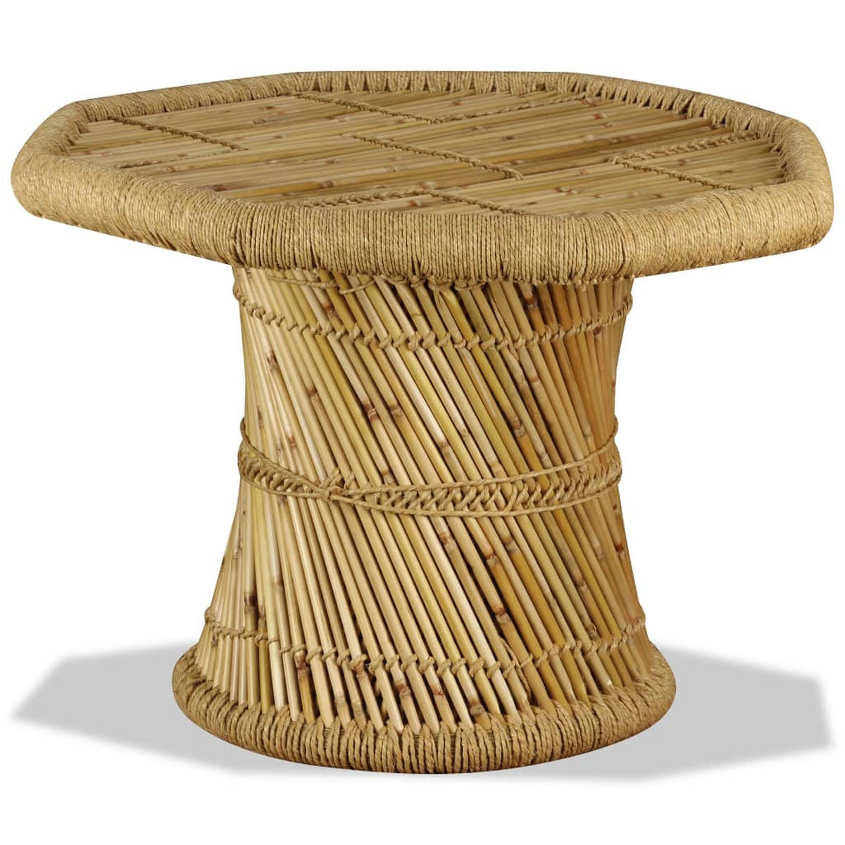 COUCHTISCH Bambus Achteckig 60x60x45 cm - Braun, Holz (60/60/45cm) - furnicato