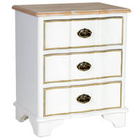 NACHTTISCH aus Holz, weiß, 50x35x60cm - Weiß, Holz (50/60/35cm) - Wanderlust