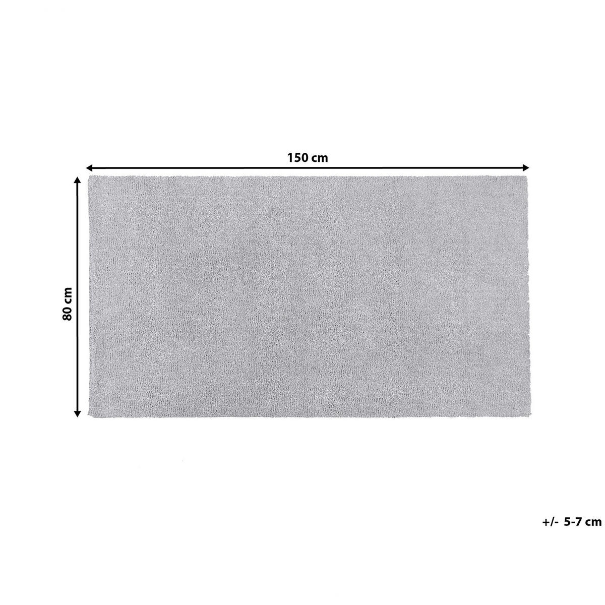 SHAGGY-TEPPICH Demre 150/80 cm - Grau, Kunststoff (80/150cm) - Beliani