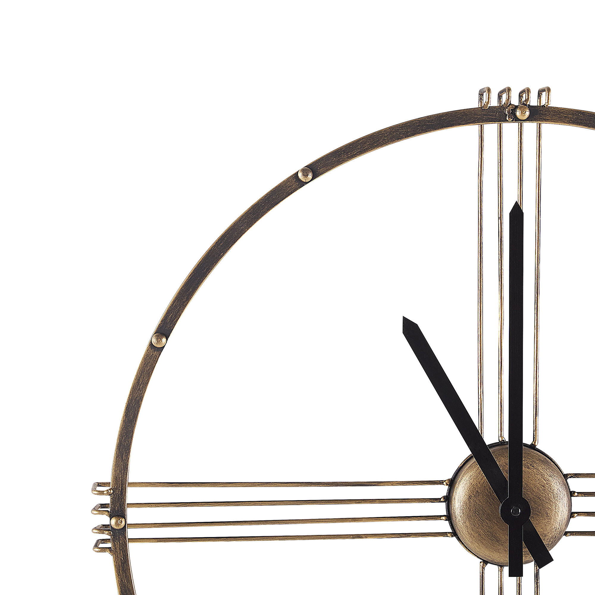 WANDUHR Metall gold/schwarz Ascona - Goldfarben, Metall (64/64/6cm) - Beliani