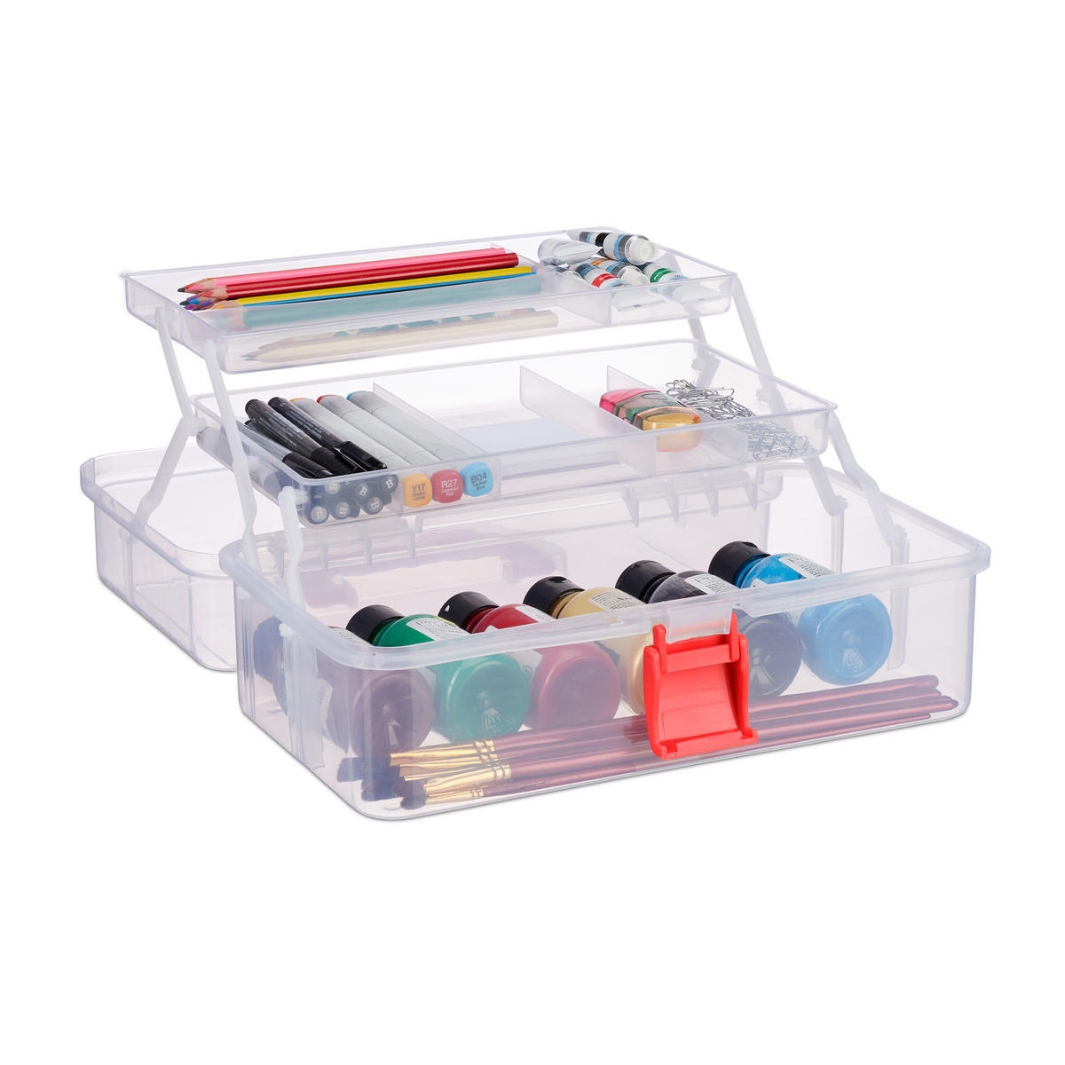 AUFBEWAHRUNGSBOX - Transparent, Kunststoff (33/14/19.5cm) - Relaxdays