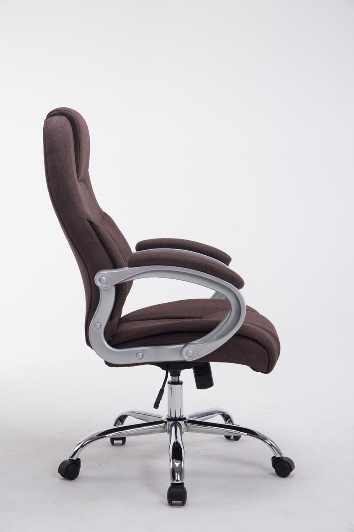 BÜROSTUHL SYDNEY Stoff 113x66x70 Braun Stoff Metall - Braun, Textil/Metall (66/113/70cm) - DELUKE