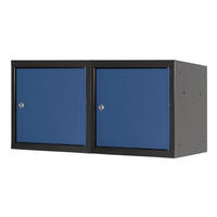 SCHLIESSFACHWÜRFEL 2x Blocky mit Zylinderschloss + 2 Schlüssel 40x40x40cm Anthrazit/Enzianblau - Anthrazit/Dunkelblau, Metall (40/40/40cm) - PROREGAL